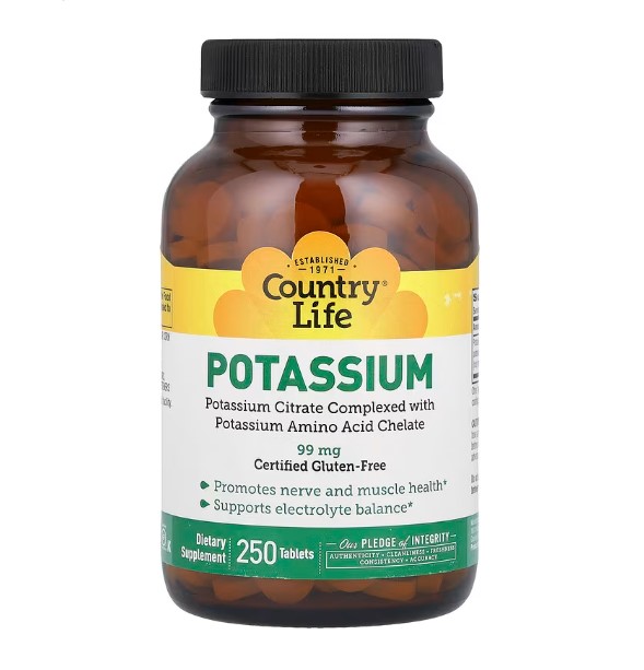 <b>컨트리라이프</b> 구연산 <b>칼륨</b> 시트레이트 99mg 250정 250일분 포타슘 전해질