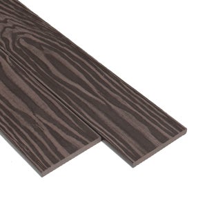 합성데크 평몰딩 마감재 다크브라운 10T x 95mm x 2400mm 나뭇결 콤보형 인조 방부목 바닥데크목