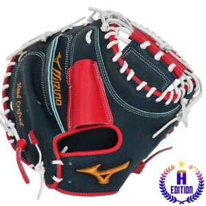 MIZUNO 미즈노 프로 A에디션2 포수미트 25000 (네이비) 글러브박스+주머니