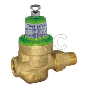 (국산) 신한 SHPRV-SU4 10K 15A 한쪽 유니언 무연황동 감압밸브 (신한시스템 황동 세대별 아파트 감압변)