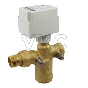 (국산) 신한 SHCFC-TM1 10K 15A 한쪽 유니언 모터식 황동 정유량밸브 (신한시스템 물용 온도조절밸브)