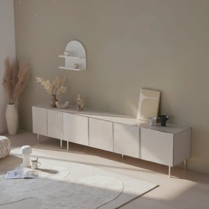 높은거실장 티비다이 1800 거실장 템바글라스 TV다이 티비장