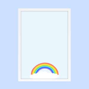 그리고 홀리데이 마그네틱 액자보드 무지개 집 인테리어 자석 화이트보드 칠판