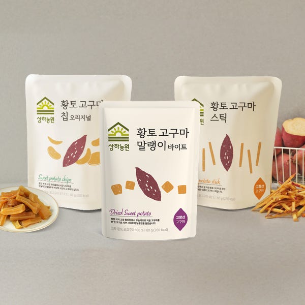 [슈퍼적립] 상하농원 스낵 맛보기 패키지 (말랭이바이트 2봉, 스틱 3봉, 칩 3봉) (총 8봉)
