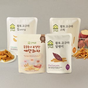 상하농원 스낵 맛보기 패키지(말랭이 2봉,스틱 2봉,칩 2봉,계란과자 2봉) (총 8봉)