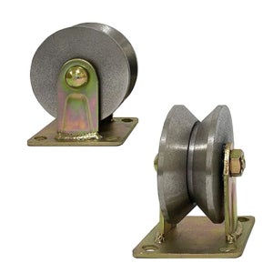 v 앵글 로라 롤러 슬라이드 레일 로프 농업용 염전 캐스터 바퀴 주물 100mm (4)