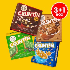 [3+1] 크런틴 크런치볼 단백질쉐이크 맛있는 식사대용 파우치 혼합팩 (-33%) 20팩