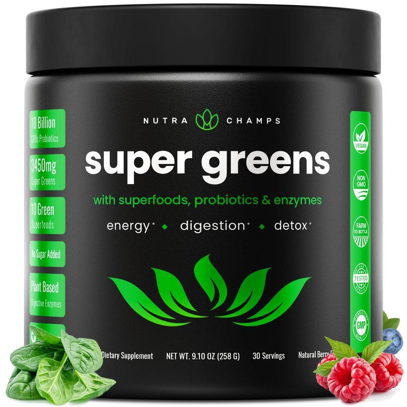 NutraChamps <b>슈퍼 그린 파우더</b> 255g (20종 채소 혼합)