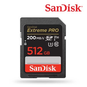 샌디스크 SD카드 512GB 익스트림 프로 4K UHD 캐논 소니 카메라 메모리카드