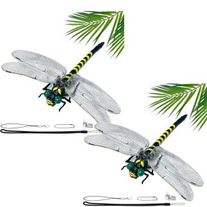 Xunbida 곤충 방충제 잠자리모양 2024 모델 매우 현실적 곤충 퇴치제 12cm PVC 등산 해외직구 간편 카크닉 불멍 차박 2개
