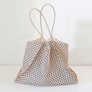 [5d5bag] 써니스 썸머 에코 캔버스가방 쇼퍼백 (투톤베이지)