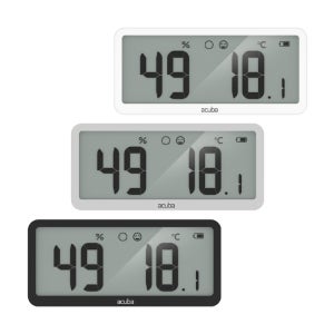 아쿠바 와이드 벽걸이 온습도계 CS-208 온도 습도 날짜 시간 온열질환 체감온도 관리