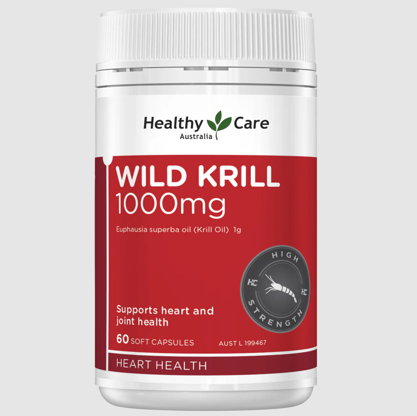 <b>헬시케어 크릴오일</b> 1000mg 60정