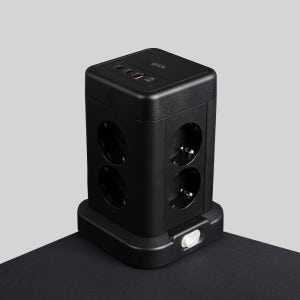 지클릭커 파워마스터 타워 8구 고용량 4000W USB 출력 멀티탭 NP708PD 1.8m