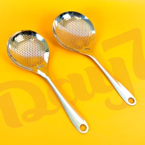 데이세븐 304 스텐 타공 국자 튀김 면 건지기 뜰채 스키머