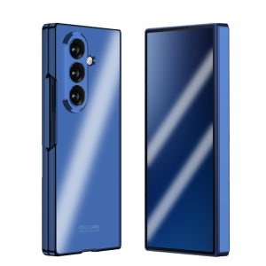 엘라딕 강화유리 풀커버 갤럭시 케이스 마그네틱 힌지보호 쉐도우블루, 갤럭시Z 폴드7