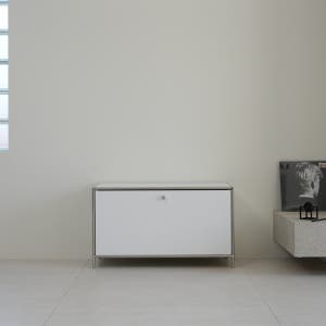 레이아웃스튜디오 레이어 미드센츄리 모듈 철제 수납장 플립도어형 800