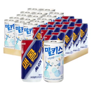 미니캔 음료수 맥콜 190ml 밀키스 190ml 30캔 각15캔