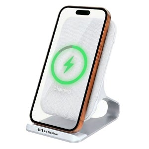 르메이어 무선 충전기 듀얼 코일 20W 초고속 스탠드 거치대 화이트