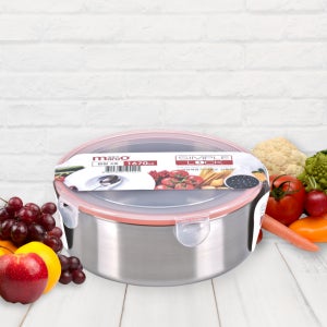 마루오 심플락 국산 스테인리스 밀폐용기 반찬통 원형