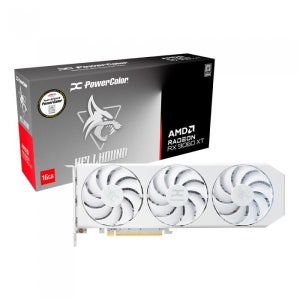PowerColor 라데온 RX 9060 XT Hellhound Spectral White OC D6 16GB 대원씨티에스/ 그래픽카드 / M