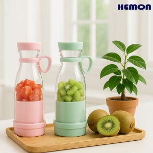 헤몬 핸디 미니 휴대용 믹서기 텀블러 무선 블렌더 쉐이커 야채 과일 주스