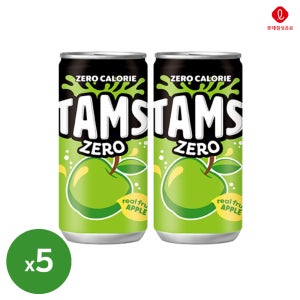 탐스제로 사과 210ml 5캔 미니 캔음료 음료수 제로칼로리