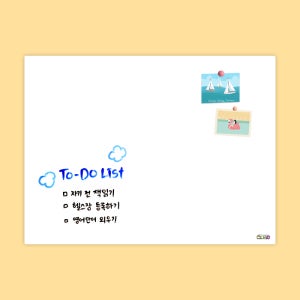 그리고 착 붙는 자석 화이트보드(대형) 붙이는 점착식 시트지 스티커 무지 칠판