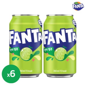 환타 멜론 350ml 6캔 탄산 뚱캔 캔음료 음료수