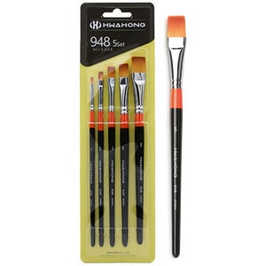 화홍 수채화 붓세트 948 5본 평붓 납작붓