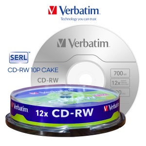 버바팀 CD-RW 10P CAKE 700MB 12배속 10장 공CD