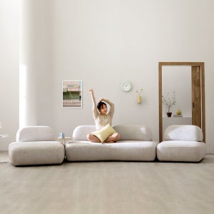 피에르 모듈 6인 조야 아쿠아텍스 패브릭 소파 1인+3인+카우치