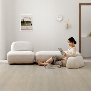 피에르 모듈 4인 조야 아쿠아텍스 패브릭 소파 1인+3인