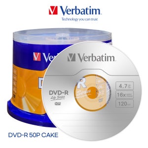 버바팀 DVD-R 50P CAKE 4.7GB 16배속 50장 공DVD