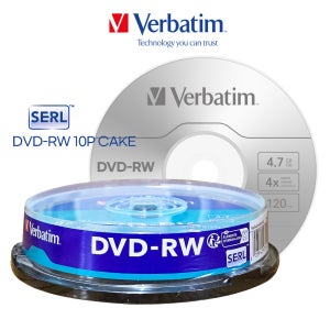 버바팀 DVD-RW 10P CAKE 4.7GB 4배속 10장 공DVD
