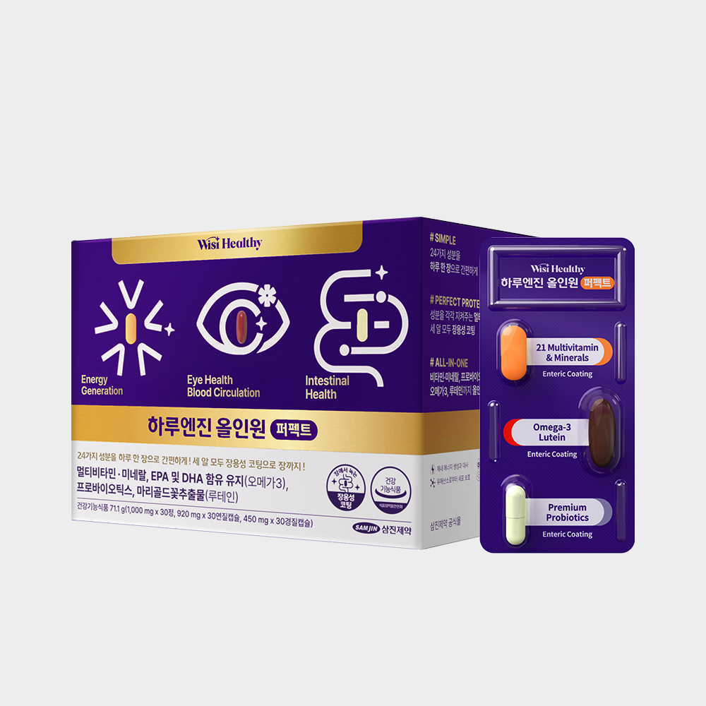 삼진제약 위시헬씨 <b>하루엔진</b> 올인원 퍼펙트 30개입, 1개