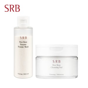 [SRB 쌀뜨물 클렌징 세트] 효소 세안제 70g + 클렌징 패드 60매