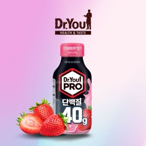 닥터유 프로 단백질 드링크 프로틴 음료 보충제 딸기, 350ml, 4개