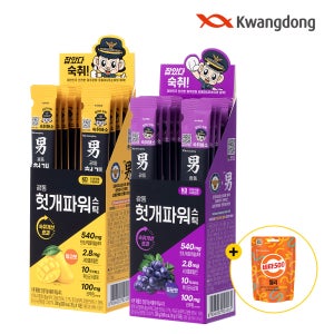 광동 헛개파워 스틱 숙취해소제 젤리 망고/포도맛 1박스 10개입