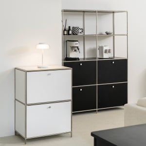 레이아웃스튜디오 레이어 미드센츄리 모듈 철제 수납장 플립도어형 600