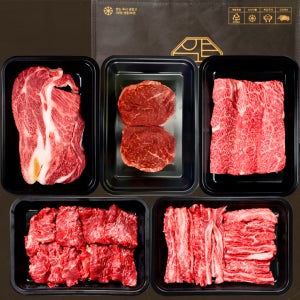투뿔한우 미식 모둠 2kg 세트 한우선물 마장동 소고기 구이용 투뿔 등심 채끝 안심 정육 설날 추석 명절 프리미엄 SVIP, 2kg, 1개