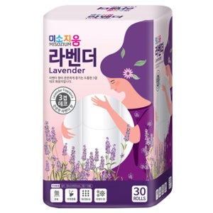 화장실화장지 미소지움 3겹화장지 라벤더향화장지 30m30롤화장지