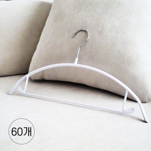 에이비박스 디자인등록 논슬립 어깨뿔방지 회전형 글로시 라운드 옷걸이 멀티 화이트, 60개