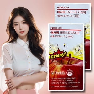 푸드올로지 애사비 크리스피 에사비 캔디 사과식초 레사비 효능 사과맛 28포