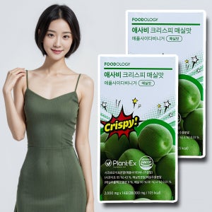 푸드올로지 애사비 크리스피 에사비 캔디 사과식초 레사비 효능 메실맛 28포