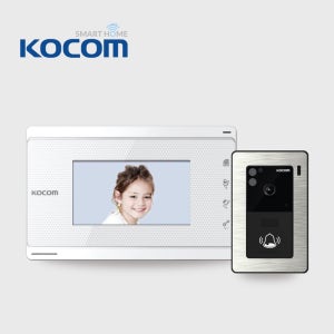 코콤 KVP-70C/KC-92 초인종세트 2선식 7인치 비디오폰 인터폰 아파트 빌라 주택 교체 설치