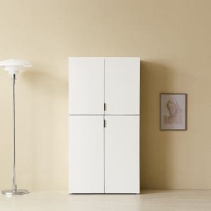 높은 다용도 베란다 수납장 거실 틈새 베란다장 옷 800 400 1600, 4단, 화이트