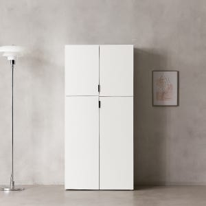 높은 다용도 베란다 수납장 거실 틈새 베란다장 옷 800 400 1650, 5단, 화이트