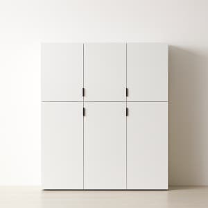 높은 다용도 베란다 수납장 거실 틈새 베란다장 옷 1200 400 1400, 4단, 화이트