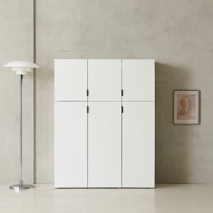 높은 다용도 베란다 수납장 거실 틈새 베란다장 옷 1200 400 1450, 4단, 화이트